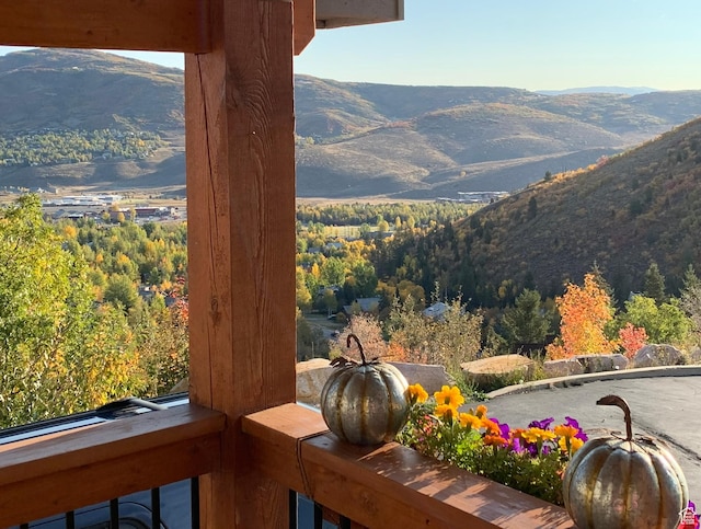 7515 Stagecoach Dr, Park City, UT 84098 - view of mountain backdrop with a forest