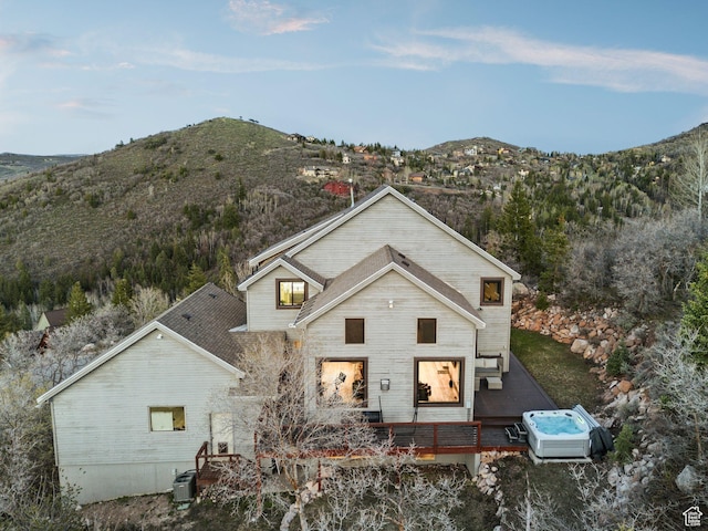 7515 Stagecoach Dr, Park City, UT 84098 - view of front facade featuring a deck with mountain view