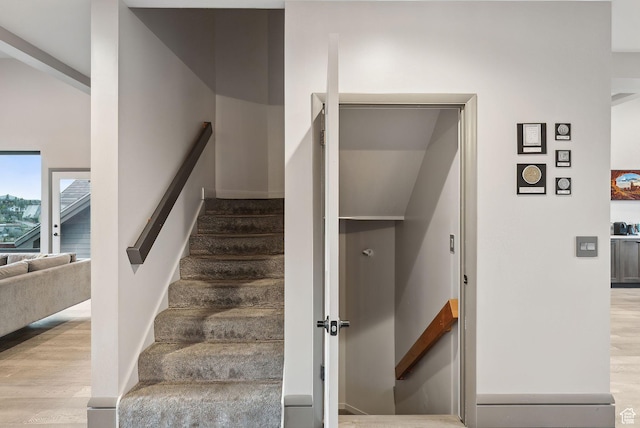 7515 Stagecoach Dr, Park City, UT 84098 - stairway with wood finished floors