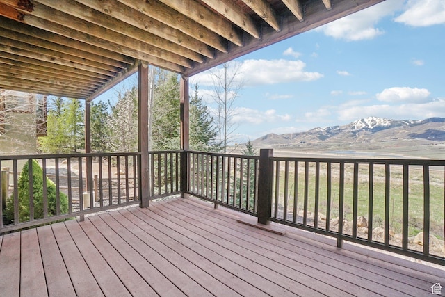 12221 Ross Creek Dr Unit 137, Kamas, UT 84036 - wooden terrace with a mountain view