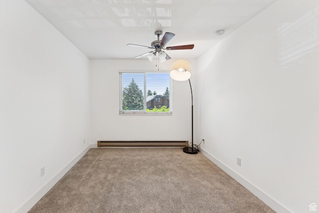 2025 Canyons Resort Dr Unit D4, Park City, UT 84098 - carpeted spare room featuring baseboard heating, a ceiling fan, and a smoke detector