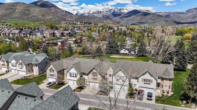 384 N Cottage Creek Ct W, Midway, UT 84049 - drone / aerial view featuring a residential view and a mountain view