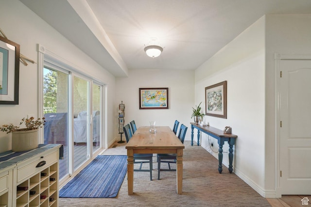 384 N Cottage Creek Ct W, Midway, UT 84049 - dining area featuring baseboards and carpet flooring
