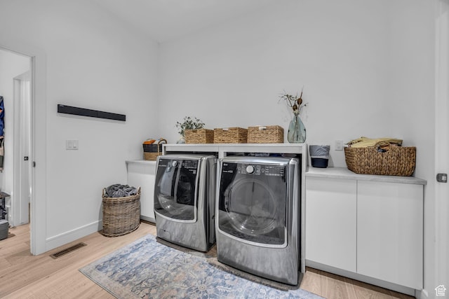 846 E 270 S, Kamas, UT 84036 - laundry room featuring separate washer and dryer, light wood-type flooring, and baseboards