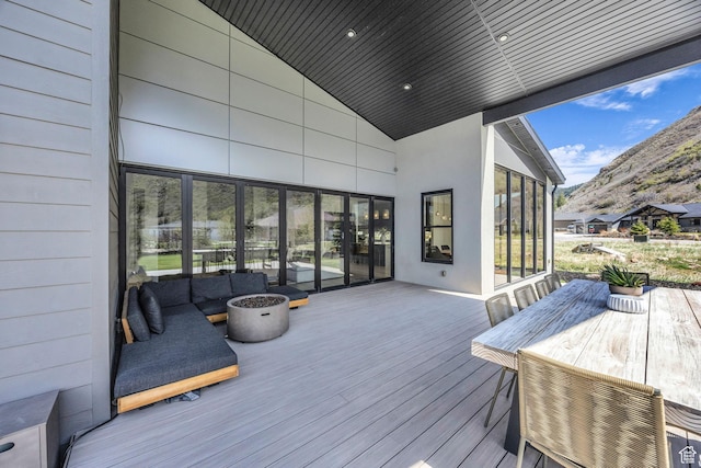846 E 270 S, Kamas, UT 84036 - wooden deck featuring a mountain view