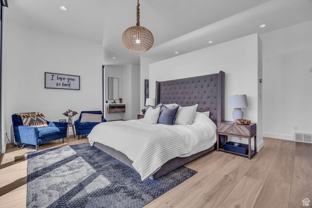 846 E 270 S, Kamas, UT 84036 - bedroom with light wood-style flooring, recessed lighting, and baseboards