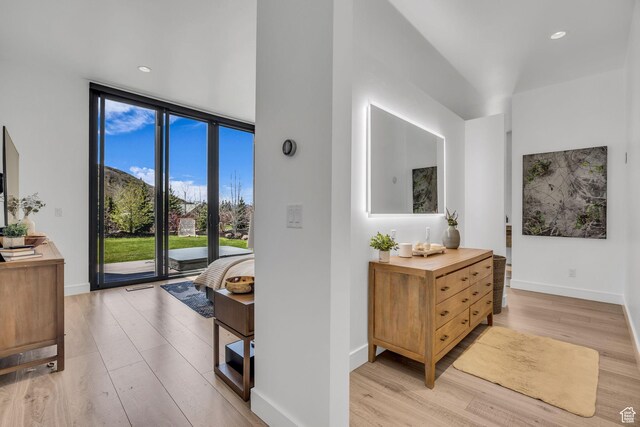 846 E 270 S, Kamas, UT 84036 - corridor with light wood finished floors, baseboards, and recessed lighting