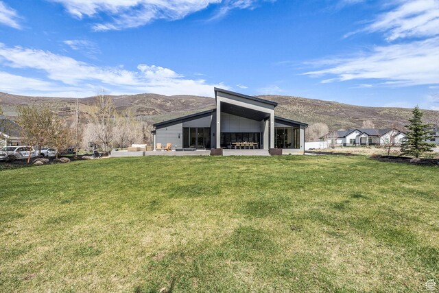 846 E 270 S, Kamas, UT 84036 - back of property featuring a mountain view and a lawn