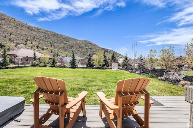 846 E 270 S, Kamas, UT 84036 - deck with a mountain view and a yard
