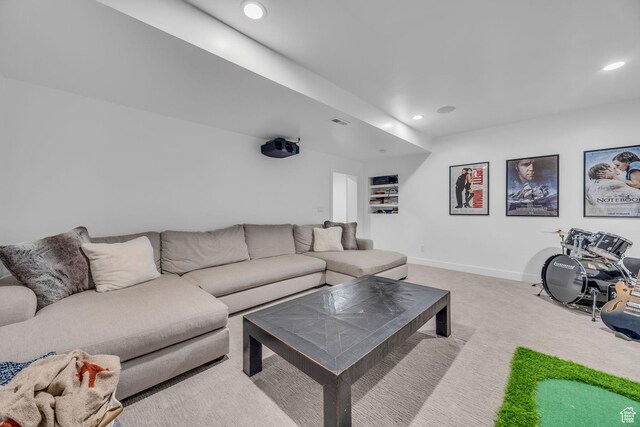 846 E 270 S, Kamas, UT 84036 - living area with light carpet, recessed lighting, and baseboards