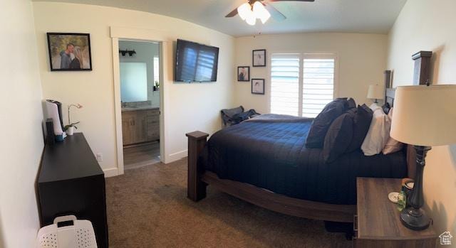 88 E 970 N, Santaquin, UT 84655 - bedroom with ceiling fan, carpet flooring, and ensuite bathroom