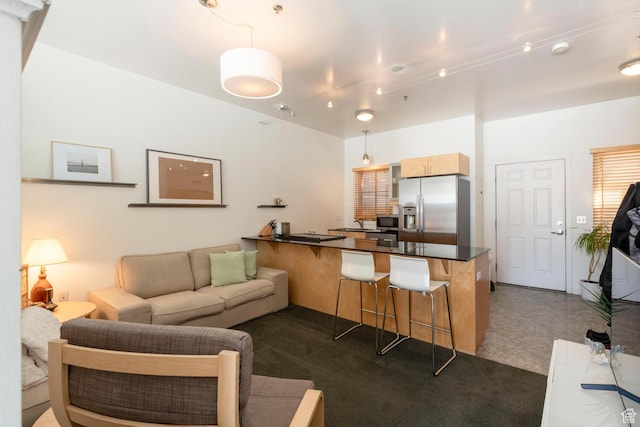 228 E 500 S Unit 301, Salt Lake City, UT 84111 - living room with dark carpet