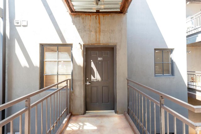 228 E 500 S Unit 301, Salt Lake City, UT 84111 - entrance to property featuring stucco siding