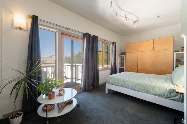 228 E 500 S Unit 301, Salt Lake City, UT 84111 - bedroom with carpet and access to outside
