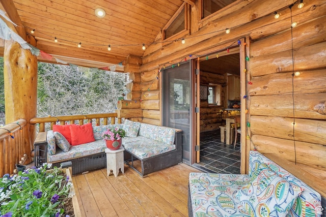 view of sunroom