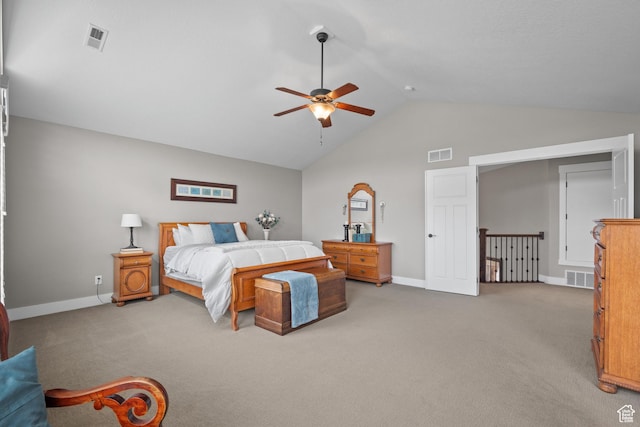 bedroom with visible vents and carpet floors