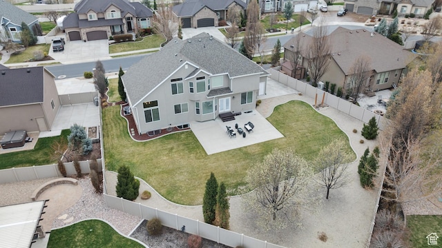 bird's eye view featuring a residential view