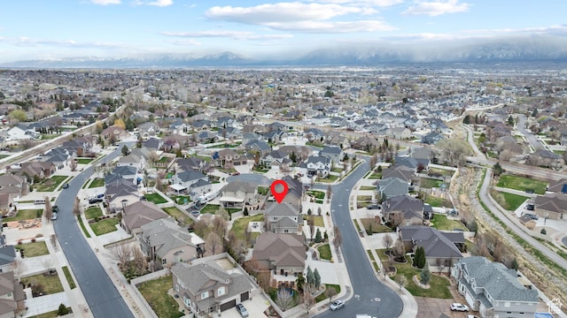 aerial view featuring a residential view