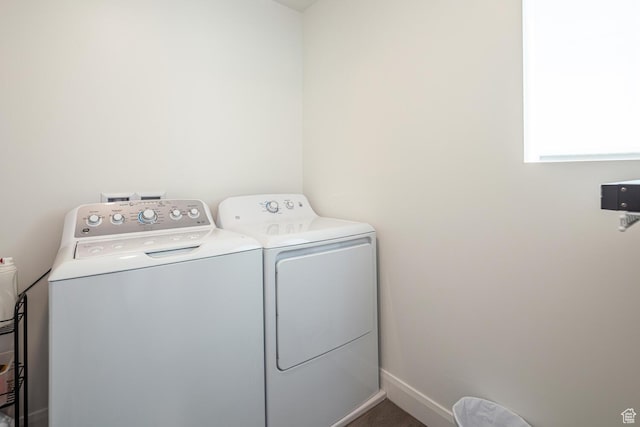5740 Cardinal Wing Dr Unit 17, St George, UT 84790 - laundry room with separate washer and dryer, laundry area, and baseboards