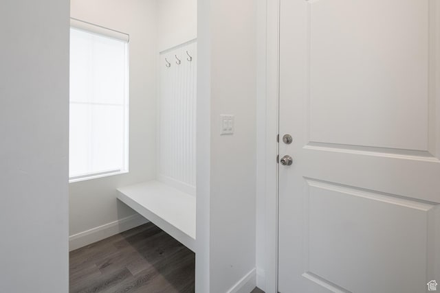 5740 Cardinal Wing Dr Unit 17, St George, UT 84790 - mudroom featuring baseboards and wood finished floors