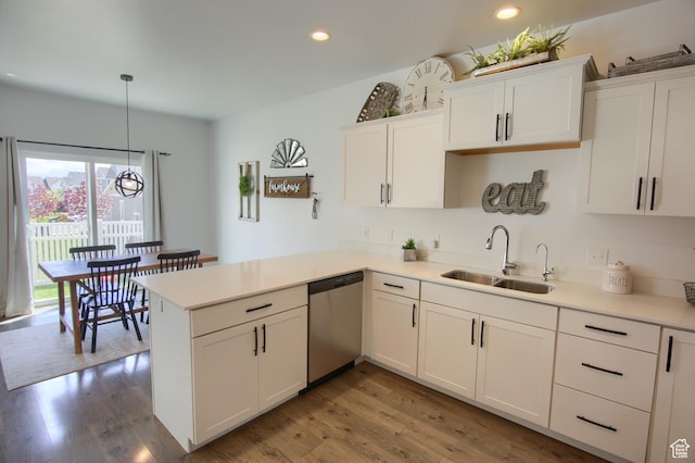 452 S Highpoint Dr, Saratoga Springs, UT 84045 - kitchen with recessed lighting, white cabinetry, stainless steel dishwasher, and a sink