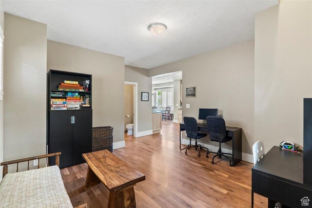 1159 S Windsor St, Salt Lake City, UT 84105 - office with baseboards and light wood-type flooring