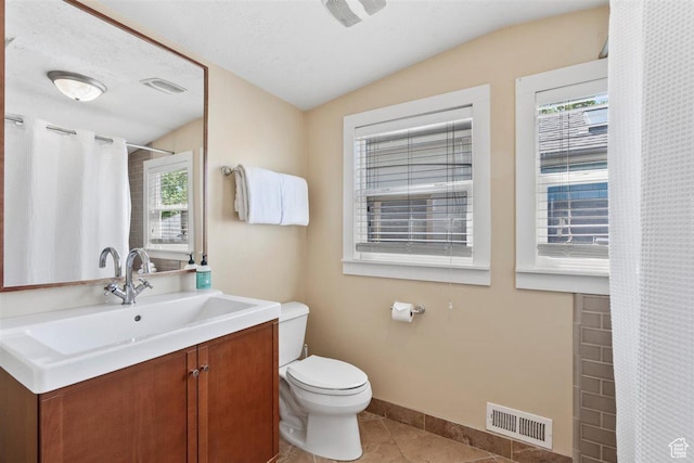 1159 S Windsor St, Salt Lake City, UT 84105 - full bath with toilet, tile patterned floors, visible vents, and plenty of natural light