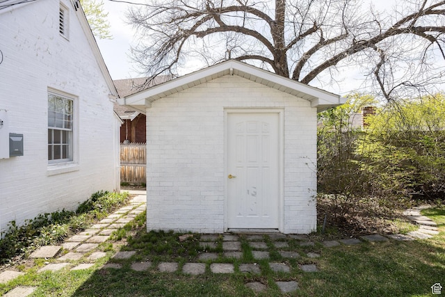 341 E E Blvd, Logan, UT 84321 - view of shed featuring fence