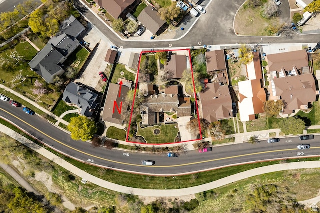 341 E E Blvd, Logan, UT 84321 - drone / aerial view featuring a residential view