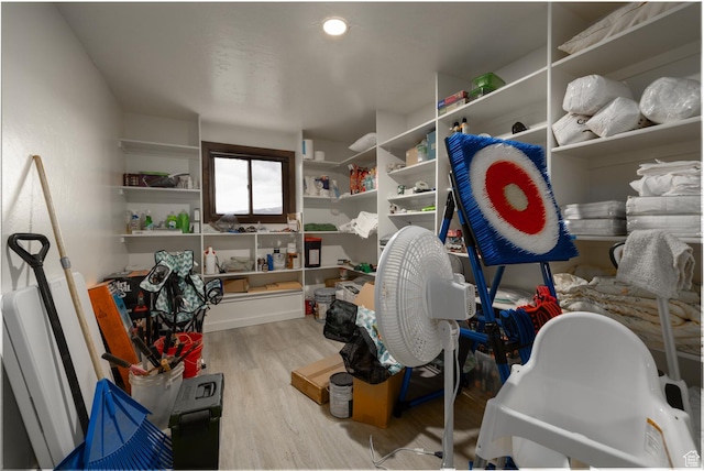 view of storage area
