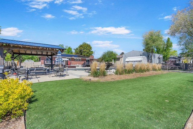 11549 S Equestrian Dr W, South Jordan, UT 84095 - view of yard with a gazebo, a patio area, and fence