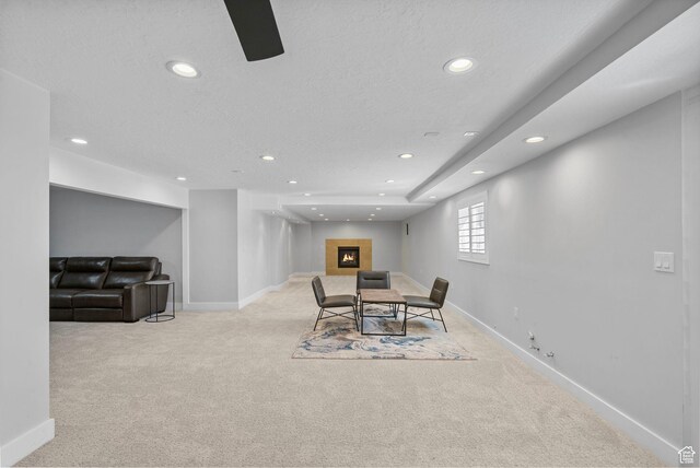 11549 S Equestrian Dr W, South Jordan, UT 84095 - dining room with carpet flooring, baseboards, a tile fireplace, and recessed lighting