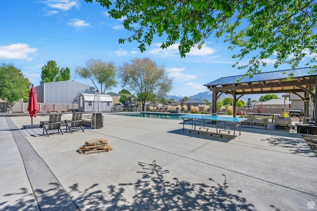 11549 S Equestrian Dr W, South Jordan, UT 84095 - pool with a gazebo, fence, and a patio area