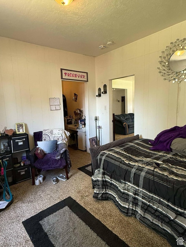 3274 W 3100 S, West Valley City, UT 84119 - carpeted bedroom featuring a textured ceiling