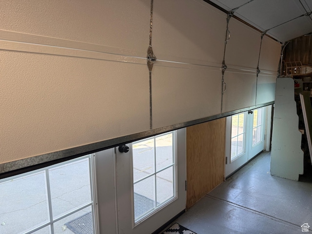 983 E Antelope Dr N, Layton, UT 84040 - hallway with a textured wall and finished concrete floors