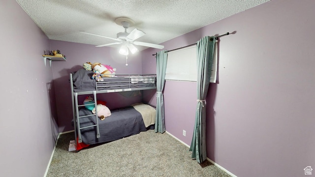 983 E Antelope Dr N, Layton, UT 84040 - bedroom with carpet flooring, a textured ceiling, and ceiling fan