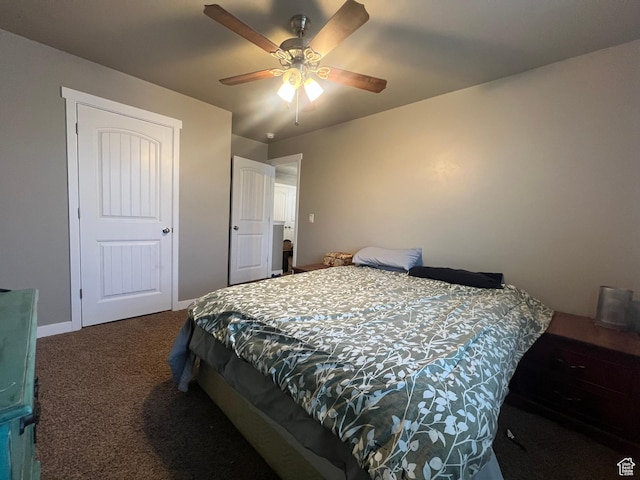 642 W Mulberry St, Stansbury Park, UT 84074 - carpeted bedroom featuring baseboards and ceiling fan
