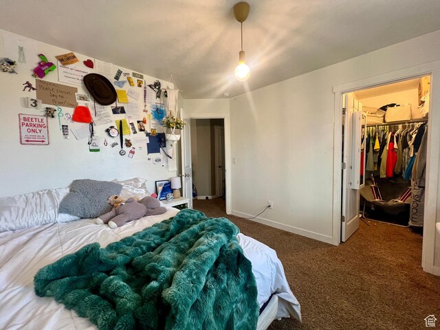 642 W Mulberry St, Stansbury Park, UT 84074 - bedroom featuring a walk in closet, carpet, baseboards, and a closet