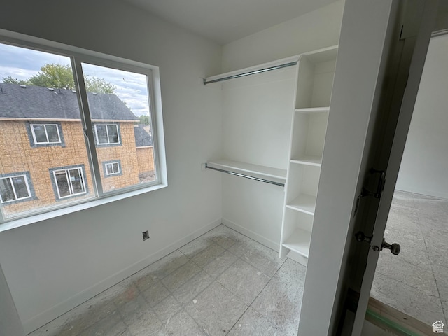 view of walk in closet