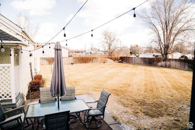 290 W 300 N, Beaver, UT 84713 - view of patio / terrace featuring a fenced backyard and outdoor dining area