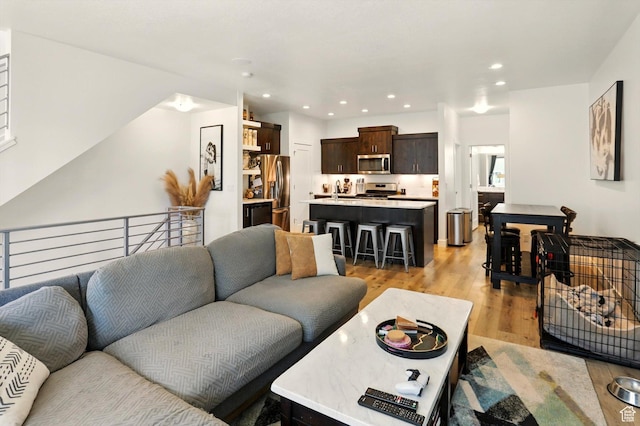 2237 N 450 W, Layton, UT 84041 - living area with light wood-type flooring and recessed lighting