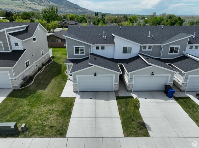 987 W 600 S, Brigham City, UT 84302 - birds eye view of property with a residential view and a mountain view