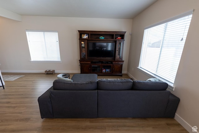 987 W 600 S, Brigham City, UT 84302 - living area with wood finished floors and baseboards