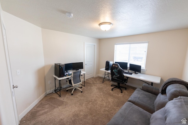 987 W 600 S, Brigham City, UT 84302 - carpeted office space with baseboards and a textured ceiling
