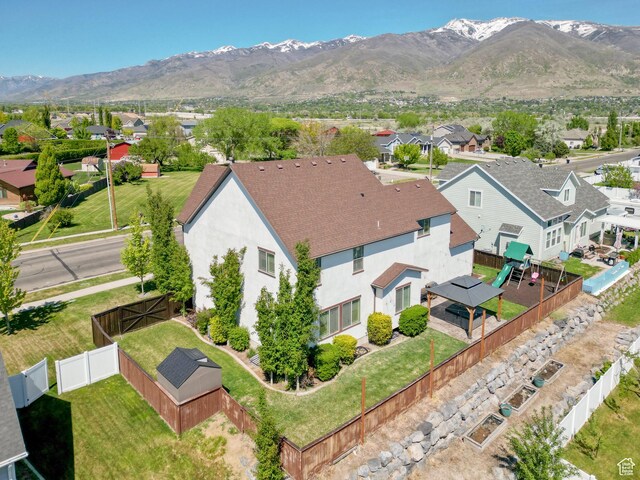 1827 W Burke Ln, Farmington, UT 84025 - bird's eye view featuring a mountain view and a residential view