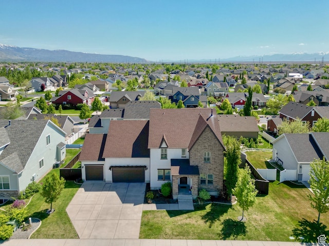 1827 W Burke Ln, Farmington, UT 84025 - birds eye view of property featuring a mountain view and a residential view