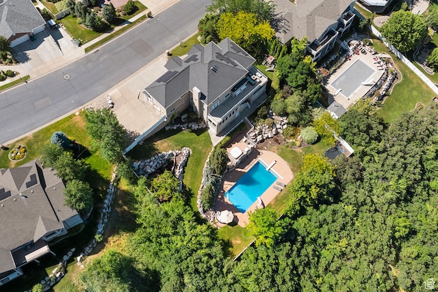 2247 Country Oaks Dr, Layton, UT 84040 - aerial perspective of suburban area with a pool