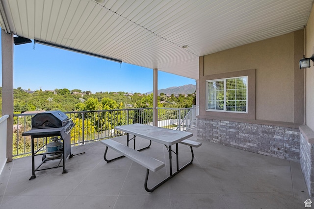 2247 Country Oaks Dr, Layton, UT 84040 - patio / terrace with a grill and a mountain view