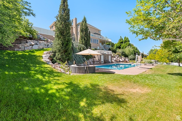 2247 Country Oaks Dr, Layton, UT 84040 - outdoor pool featuring a yard
