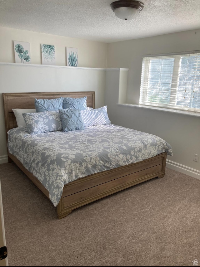 2247 Country Oaks Dr, Layton, UT 84040 - bedroom featuring a textured ceiling, baseboards, and carpet